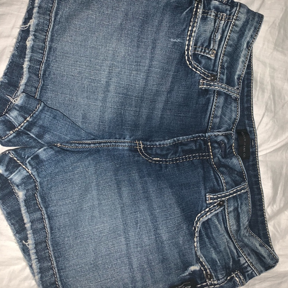Silver jeans shorts